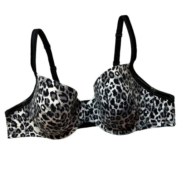 Cacique Multi-way Plunge Bra 44B Underwired Padded Animal Print - Picture 1 of 6